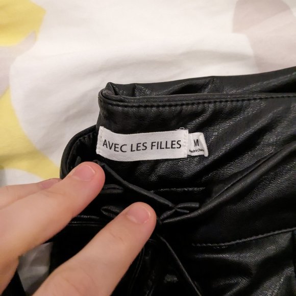 Avec Les Filles by Anthropologie Pleather Pants - Picture 2 of 5
